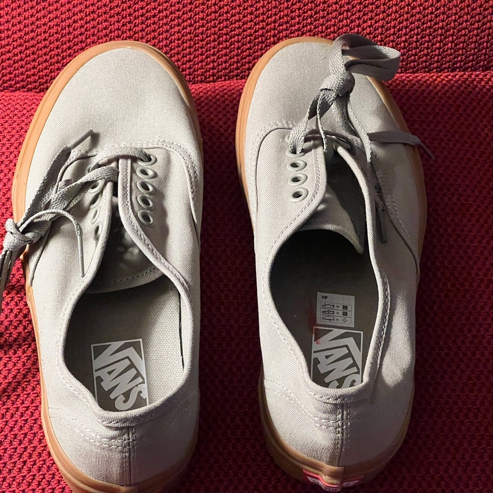 Vans Authentic Unisex Beige (Khaki) Sneakers New US Mens 7 Womens 8.5